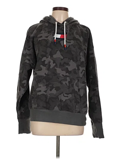 Pre-owned Tommy Hilfiger Sport Pullover Hoodie In Black