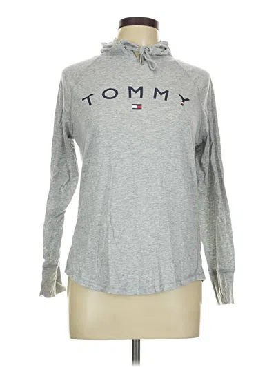 Pre-owned Tommy Hilfiger Sport Pullover Hoodie In Gray