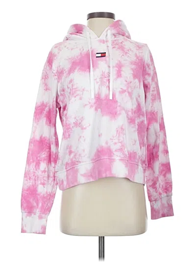 Pre-owned Tommy Hilfiger Sport Pullover Hoodie In Pink