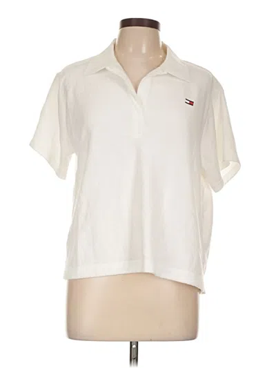 Pre-owned Tommy Hilfiger Sport Short Sleeve Polo Shirt In White