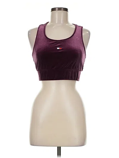 Pre-owned Tommy Hilfiger Sport Sports Bra In Burgundy