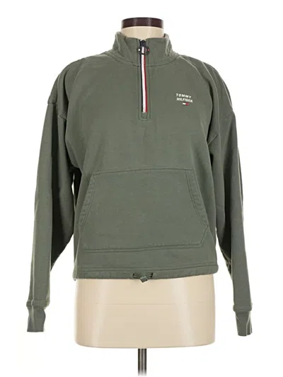 Pre-owned Tommy Hilfiger Sport Sweatshirt In Green