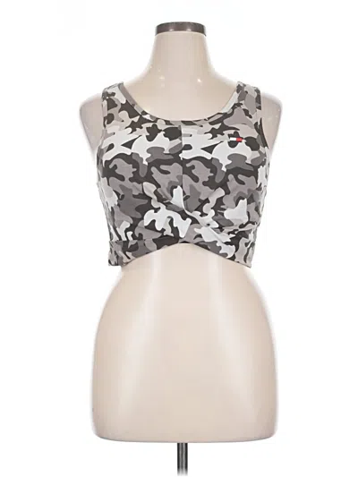 Pre-owned Tommy Hilfiger Sport Tank Top Silver Strapless Neckline Tops