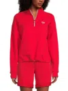 Tommy Hilfiger Sport Women's Logo Fleece Sweatshirt In Red
