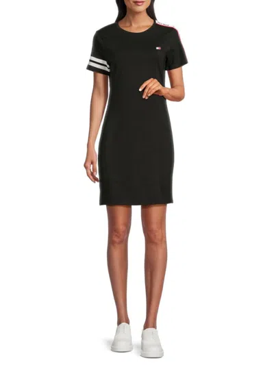 Tommy Hilfiger Sport Women's Logo Mini Sheath Dress In Black