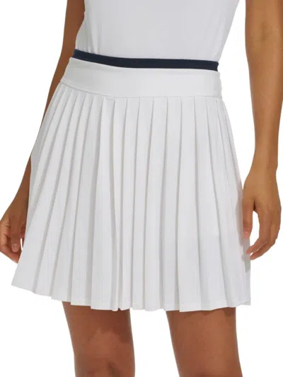 Tommy Hilfiger Sport Women's Pleated Mini Skirt In White