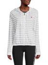 TOMMY HILFIGER SPORT WOMEN'S STRIPE ZIP HOODIE