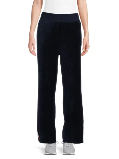 Tommy Hilfiger Sport Women's Velvet Cropped Pants In Navy