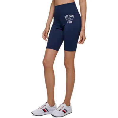 Tommy Hilfiger Sport Womens Foldable Active Bike Short In Blue