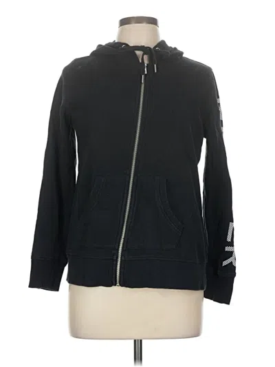 Pre-owned Tommy Hilfiger Sport Zip Up Hoodie In Black