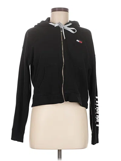 Pre-owned Tommy Hilfiger Sport Zip Up Hoodie In Black