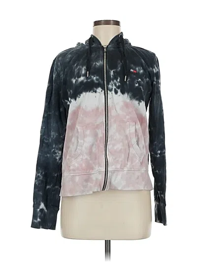 Pre-owned Tommy Hilfiger Sport Zip Up Hoodie In Gray