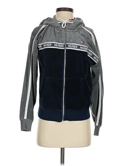 Pre-owned Tommy Hilfiger Sport Zip Up Hoodie In Gray