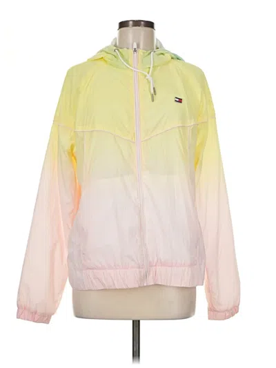Pre-owned Tommy Hilfiger Sport Zip Up Hoodie In Yellow