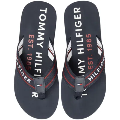 Tommy Hilfiger Sporty Flip Flops Navy In Black