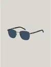 Tommy Hilfiger Sporty Oval Sunglasses In Dark Ruthenium