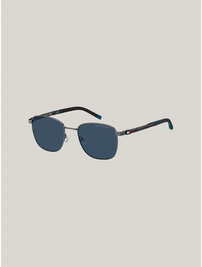 Tommy Hilfiger Sporty Oval Sunglasses In Dark Ruthenium