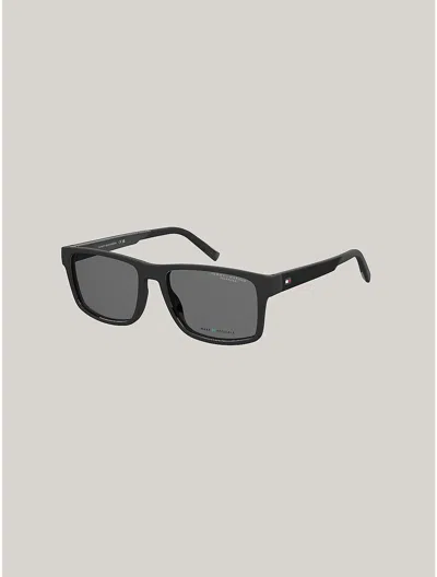Tommy Hilfiger Sporty Rectangle Sunglasses In Black