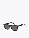 Tommy Hilfiger Sporty Square Sunglasses In Black / Polarized Lens