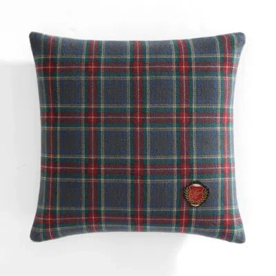 Tommy Hilfiger Spruce Tartan Grey Throw Pillow In Gray