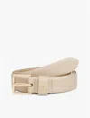 Tommy Hilfiger Square Buckle Leather Belt In Brown