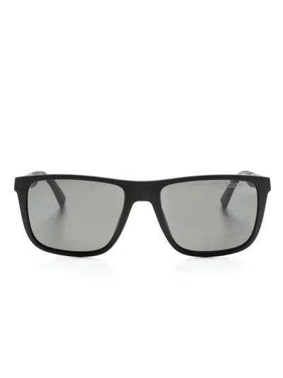 Tommy Hilfiger Square-frame Matte Sunglasses In Black