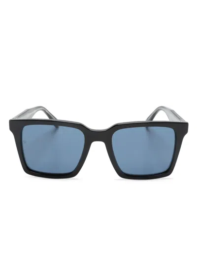 Tommy Hilfiger Square-frame Sunglasses In 黑色