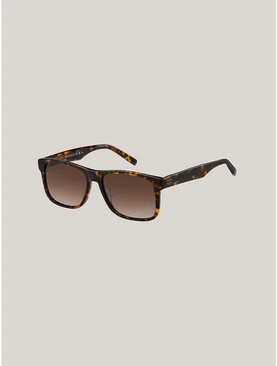 Tommy Hilfiger Square Frame Sunglasses In Black