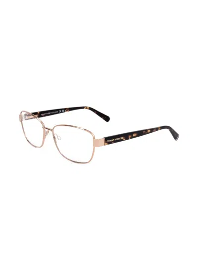 Tommy Hilfiger 스퀘어 프레임 안경 In Gold