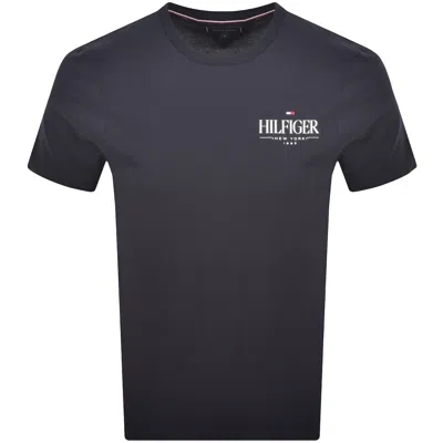 Tommy Hilfiger Stack T Shirt Navy In Blue
