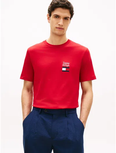 Tommy Hilfiger Logo-detail T-shirt In Red