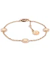 Tommy Hilfiger Stationed Crystal Pendant Bracelet In Carnation