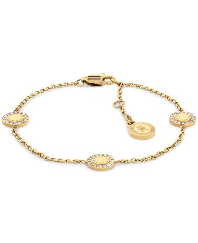 TOMMY HILFIGER STATIONED CRYSTAL PENDANT BRACELET