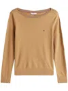 Tommy Hilfiger Stitch Boat Neck Clothing In Brown