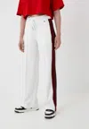 Tommy Hilfiger Str Split Global Stripe Pants In Bianco