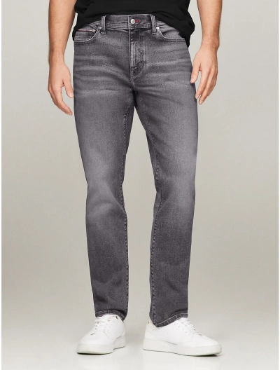Tommy Hilfiger Straight Fit Dark Gray Jean In Grover Grey