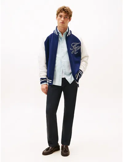 Tommy Hilfiger Straight Fit Stretch Chino In Blue
