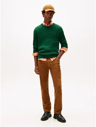 Tommy Hilfiger Straight Fit Stretch Corduroy Pant In Brown