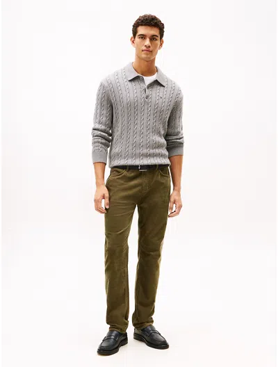 Tommy Hilfiger Straight Fit Stretch Corduroy Pant In Green