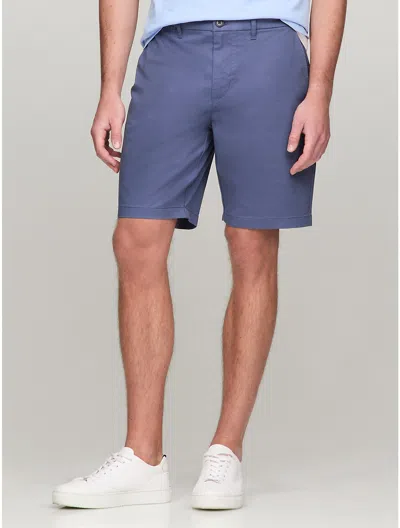 Tommy Hilfiger Straight Fit Twill 9" Chino Short In Bank Blue