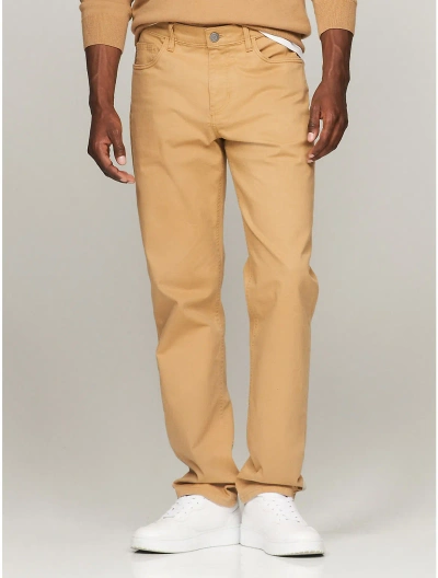 Tommy Hilfiger Straight Fit Twill Pant In Champagne Toast