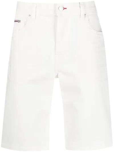 Tommy Hilfiger Straight-leg Cotton Shorts In White