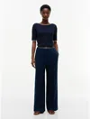 Tommy Hilfiger Straight Linen Pull In Blue