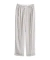 Tommy Hilfiger Straight Striped Pants In White