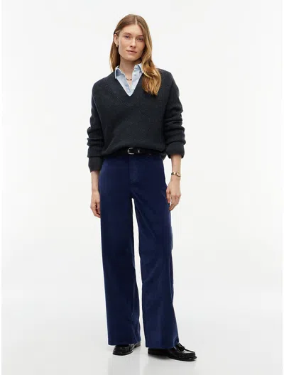 Tommy Hilfiger Stretch Corduroy Wide Leg Pant In Blue