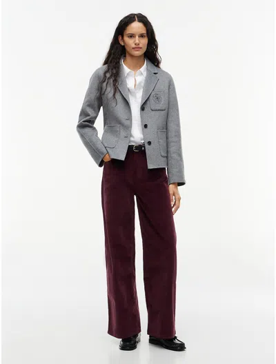 Tommy Hilfiger Stretch Corduroy Wide Leg Pant In Gray