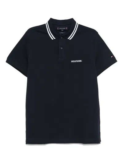 Tommy Hilfiger Stretch-cotton Polo Shirt In Blue