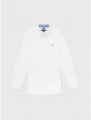 Tommy Hilfiger Stretch Cotton Shirt In Optic White Th