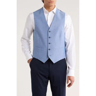 Tommy Hilfiger Stretch Cotton Tuxedo Vest In Blue