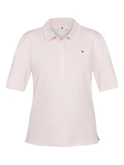 Tommy Hilfiger Stretch-design Polo Top In Rosa